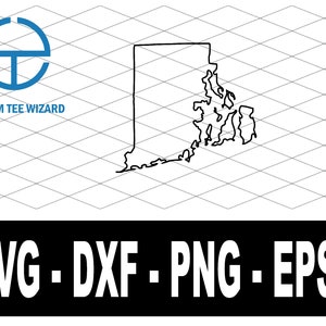 Rhode Island SVG File | Rhode Island Cut File | Rhode Island Map Shape Clip Art | USA Vector File | Rhode Island Outline Shape | RI Outline