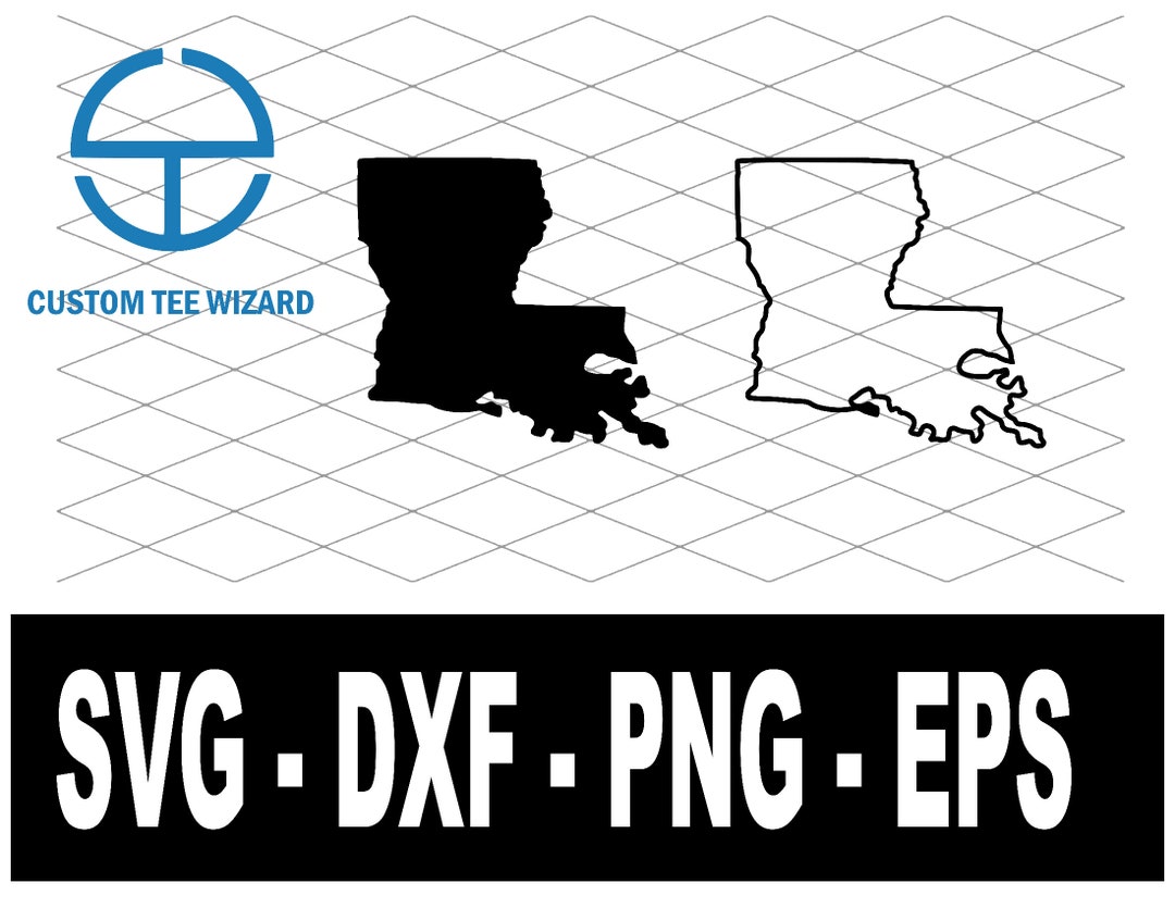Louisiana SVG File Louisiana Cut File Louisiana Map Shape Clip Art