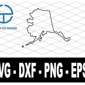 Alaska SVG File | Alaska  Cut File | Alaska  Map Shape Clip Art | United States of America Vector File | Alaska  Outline Shape | AK State