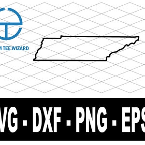 Tennessee SVG-bestand | Tennessee gesneden bestand | Tennessee kaart vorm illustraties | Vectorbestand Verenigde Staten van Amerika | Tennessee omtrekvorm | TN