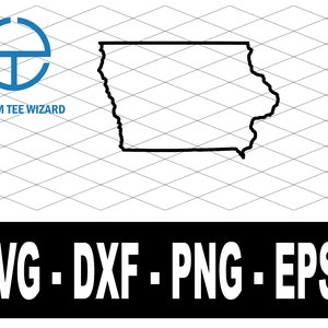 Iowa SVG File | Iowa Cut File | Iowa Map Shape Clip Art | United States of America Vector File | Iowa Outline Shape | Iowa USA Map Shape