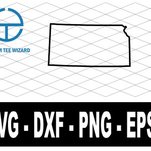 Kansas SVG-Datei | Kansas Cut File | Kansas Karte Form Clip Art | Vereinigte Staaten von Amerika Vektor Datei | Kansas Umriss Form | Kansas USA