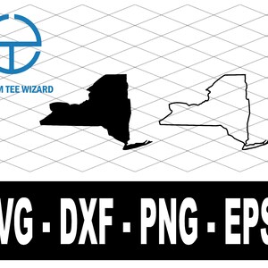 New York SVG File | New York Cut File | New York Map Shape Clip Art | United States of America Vector File | New York Outline Shape | NY Map