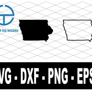 Iowa SVG File | Iowa Cut File | Iowa Map Shape Clip Art | United States of America Vector File | Iowa Outline Shape | Iowa USA Map | IA File