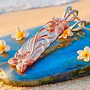 Aloha Jewelry, Hawaiian Heirloom, Island Heritage, Rose Jewelry, Hawaii jewelry, Made In Hawaii, Hawaiian necklace, Hawaiian Heritage