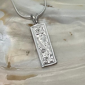 Sterling Silver Hawaiian Heirloom Necklace, Island Heritage, Hawaiian jewelry, Made In Hawaii, Hawaiian Heritage, Kāhiko Royalty Hawaiʻi