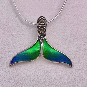 Whales Tail, Whale Tail Necklace, Marcasite Jewelry, Whale Jewelry, Hawaiian jewelry, Whale Fluke, Made In Hawaii, Huina kohola kū hoʻokahi
