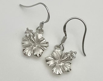 Hibiscus Earrings, Tropical Earrings, Flower Earrings, Tropical Jewelry, Hawaiian Jewelry, Hawaii, Hawaiian Earrings, Made In Hawaii
