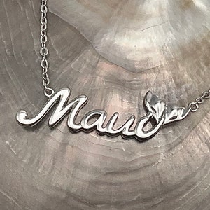 Sterling Silver Maui Island Pendant Necklace, Maui Jewelry, Maui Charm, Lahaina Strong, Made In Maui, Hawaii Jewelry, Made In Hawaii, Maui