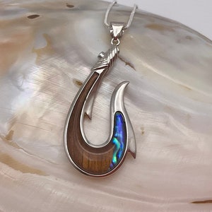 Abalone Hook Necklace - Etsy