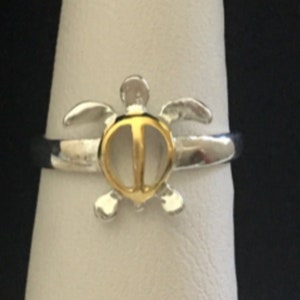 Sterling Silver Sea Turtle Hawaiian Toe Ring, Hawaiian Jewelry, Turtle Rings, Made In Hawaii, Toe Rings, Tropical Jewelry