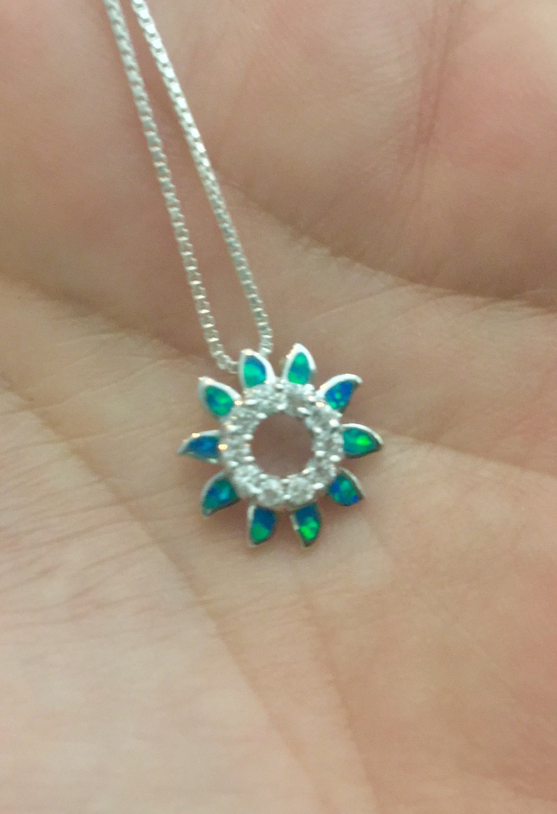 Sun Necklace Hawaiian lā Necklace Opal Jewelry Sun Jewelry Etsy