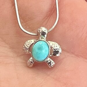 Sea Turtle, Larimar turtle Necklace, Honu Necklace, Larimar jewelry, Hawaiian jewelry,  Made In Hawaii, Larimar Necklace, Turtle, Honu