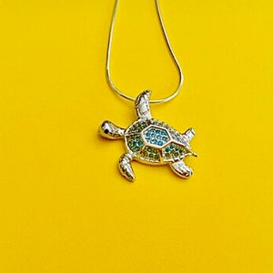 Blue Topaz Jewelry, Turtle Necklace, Honu Necklace, Hawaiian jewelry, Turtle Necklace, Sea Turtle Jewelry, Hawaiian necklace, Turtle, Honu
