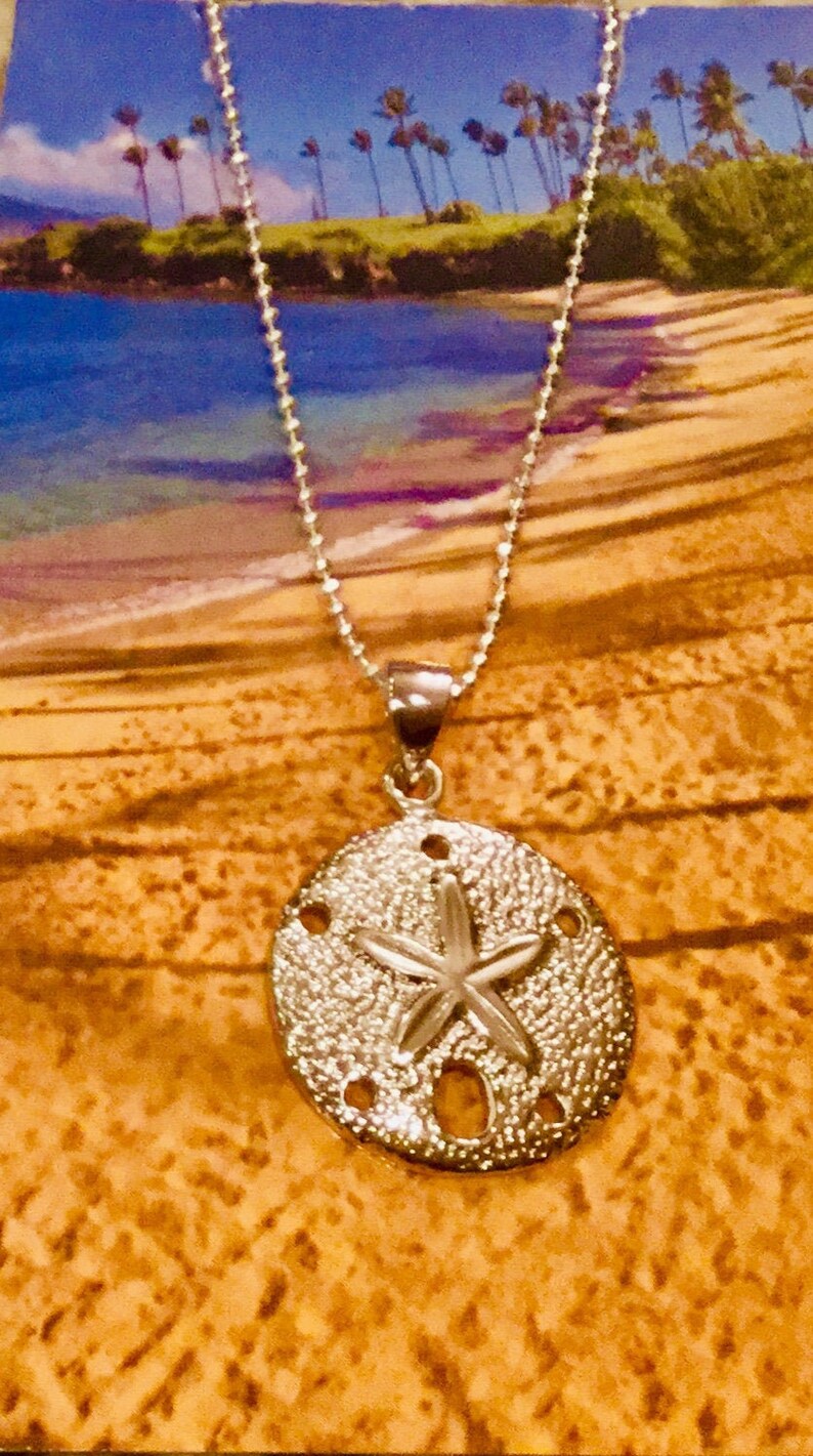 Sand Dollar Hawaiian Jewelry Tropical Necklace Beach Etsy