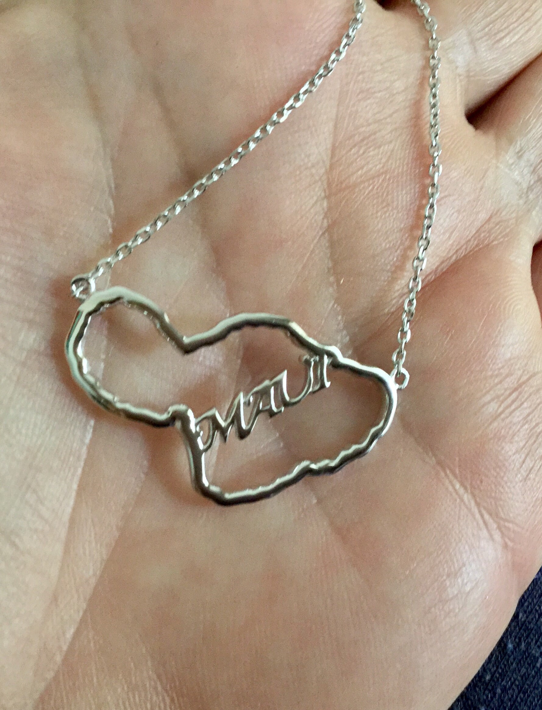 Maui Necklace Maui Jewelry Island Necklace Hawaiian Etsy UK