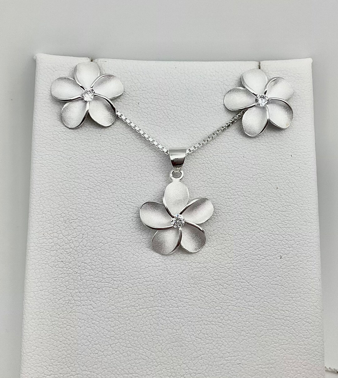 Charm 925 Hawaiianische Plumeria Blume Anhänger Aus