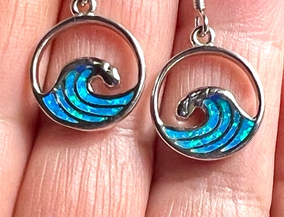 Opal blue earrings discount