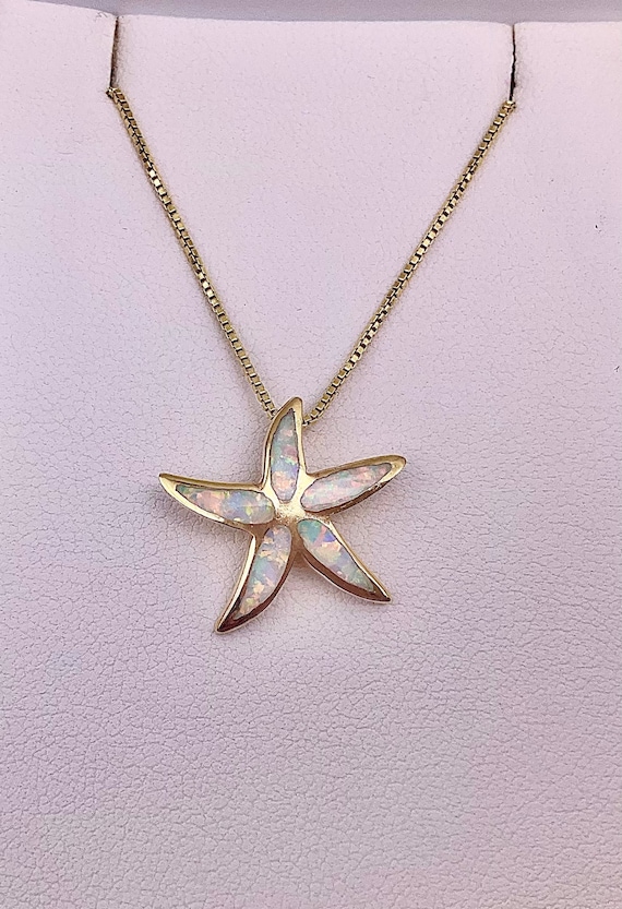 Sterling Silver w/ 14K Gold Starfish Necklace, Hawaiian Necklace, Starfish Jewelry, Ocean Jewelry, Made In Hawaii, Li'ili'i Nani gula hoku