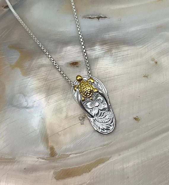 Hawaiian flip flop necklace sale