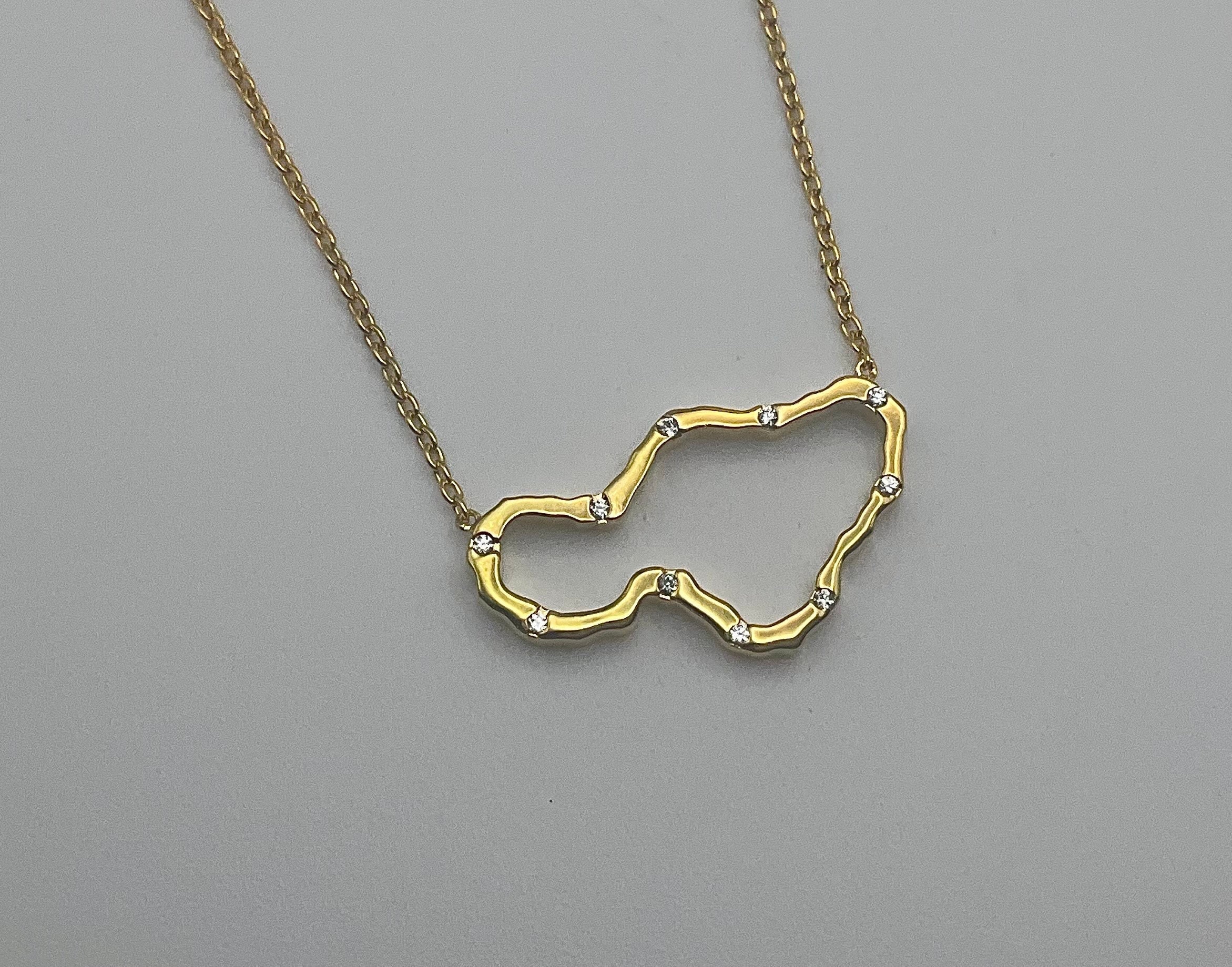 Monogram Sunrise Necklace S00 - Fashion Jewelry