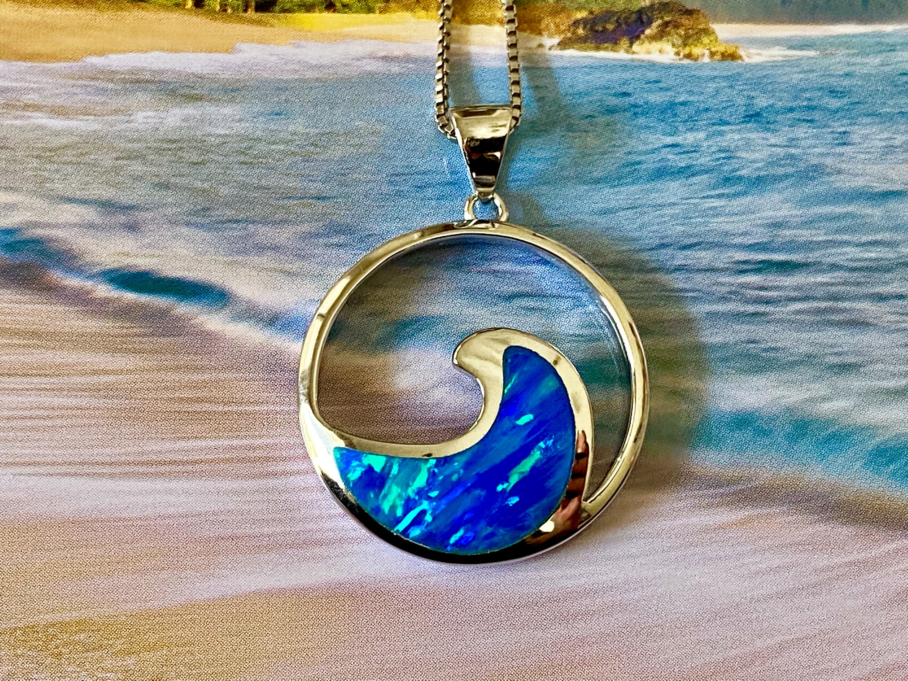 Etsy wave necklace hot sale