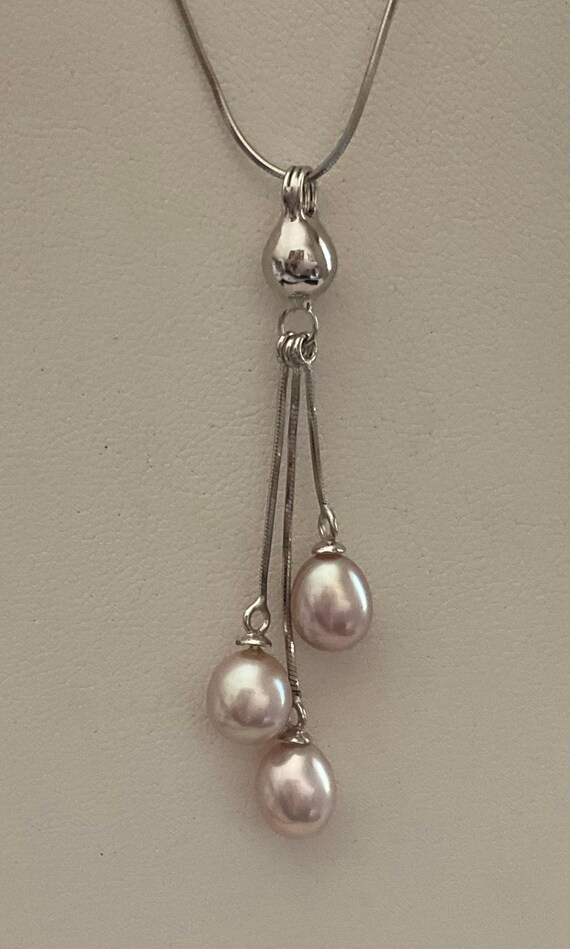Sterling Silver Freshwater Three Pearls Past Present and 