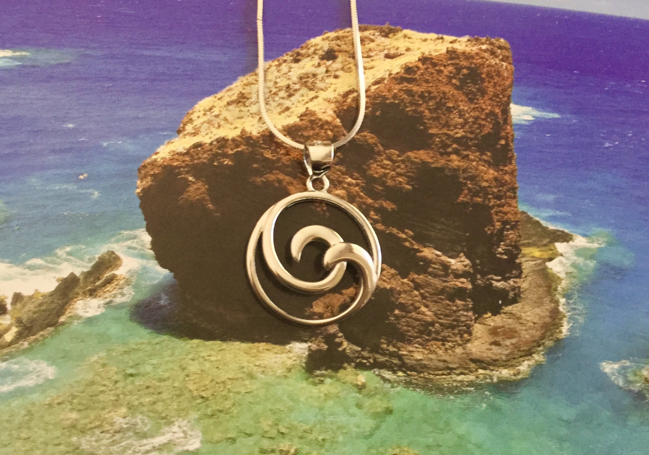 Wave Jewelry Beach Jewelry Mens Necklace Hawaiian jewelry Etsy