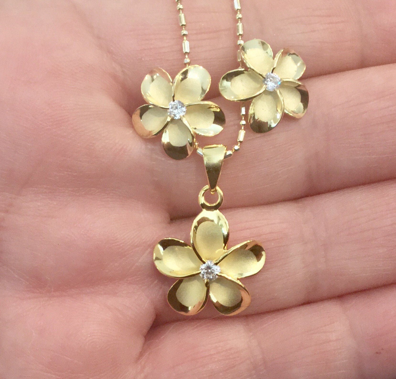 Pua Melia Jewelry Set Plumeria Jewelry Set Hawaiian Etsy