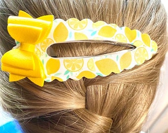 Messy Sequins dazzling Bow Hair Clip Lemon Messy Sequins dazzling Bow Hair Clip Lemon
