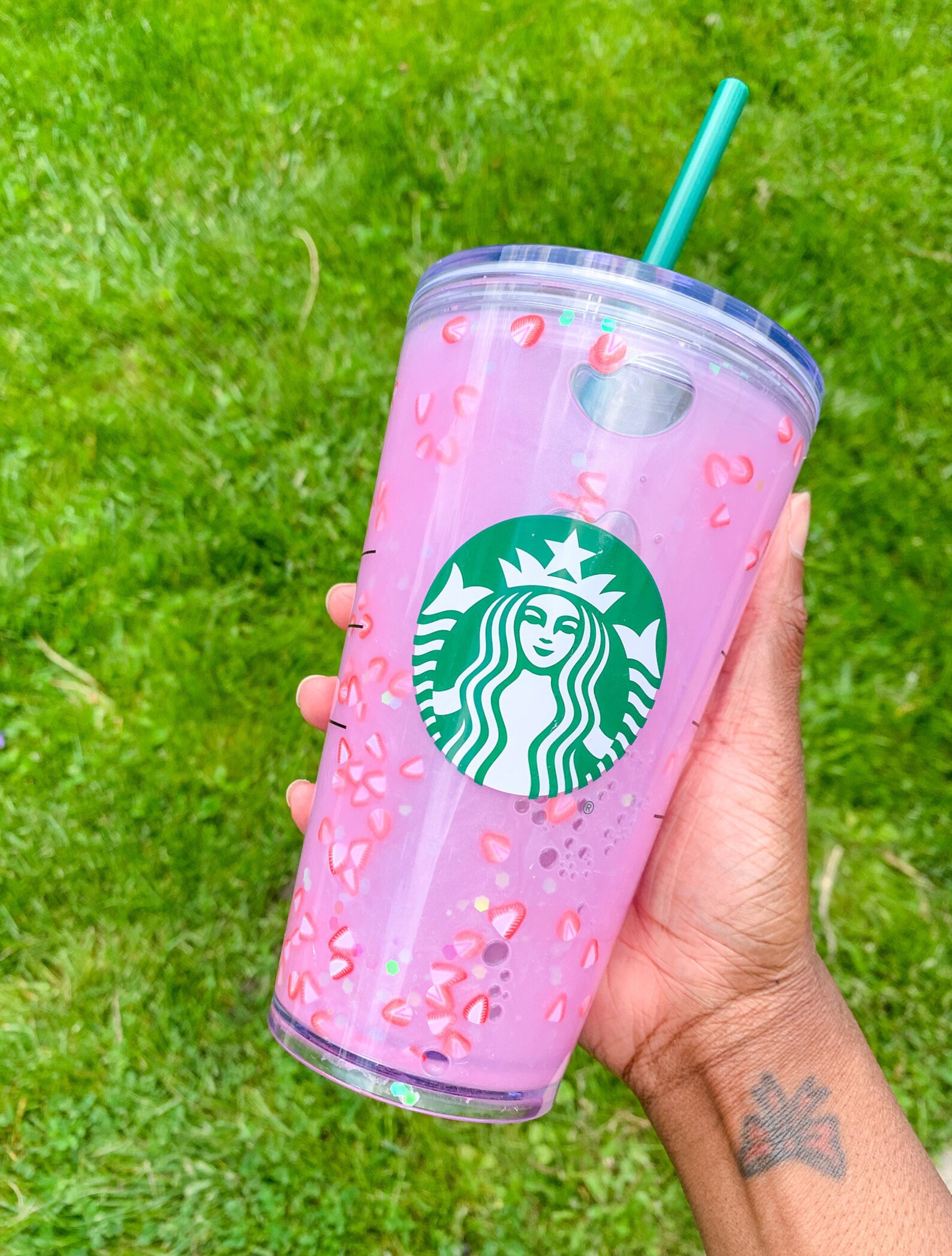 Venti Pink Drink Inspired Tumbler Starbucks Venti Double Etsy España