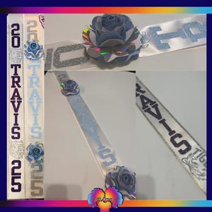 Benutzerdefinierte Bänder für Heimkehrmütter - personalisierte Mutterbandstreifen | Glitzer, Maskottchen, Name & Spirit Wear Band für DIY Mamas