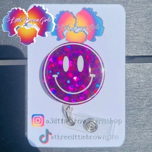 KOSTENLOSER VERSAND Happy Face Badge Reel - Frisches und lustiges Accessoire