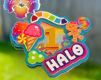 Candy Inspired Shaker Cake Topper
