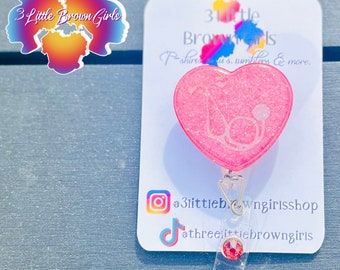 FREE SHIPPING-Heart Badge Reel