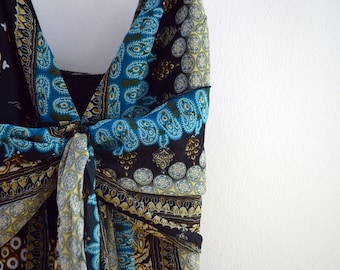 Boho patterned maxi dress