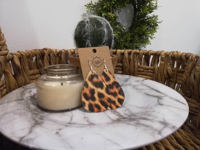The Leopard Collection Faux Leather Earrings
