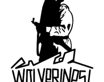 Vinylsticker Red Dawn Wolverines Robert
