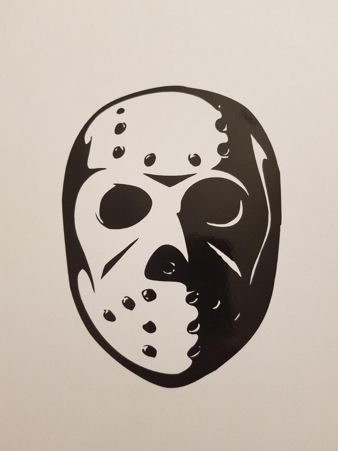 HOW TO: CUSTOMIZE A JASON HOCKEY MASK USING VINYL ! SUPER EASY! 