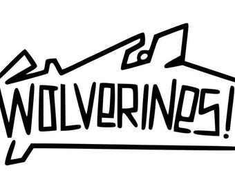 Vinylsticker Red Dawn Wolverines