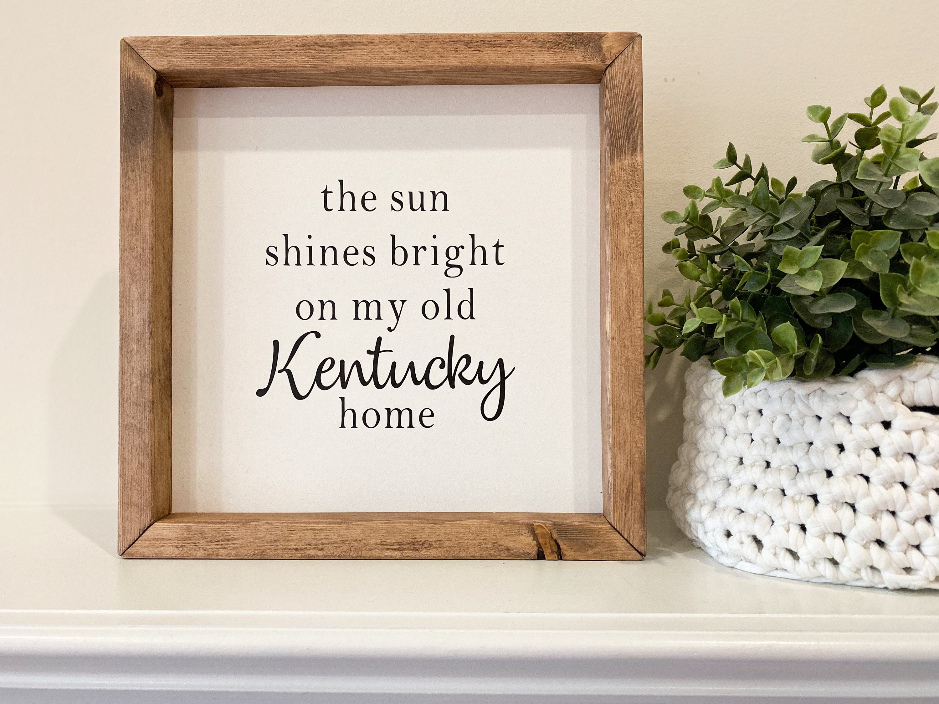 My Old Kentucky Home Framed Sign Etsy