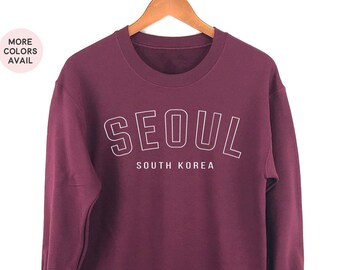 Seoul Sweatshirt, Korean Fashion for Women or Men, Kdrama Kpop Gift South Korea, Unisex Crewneck Pullover