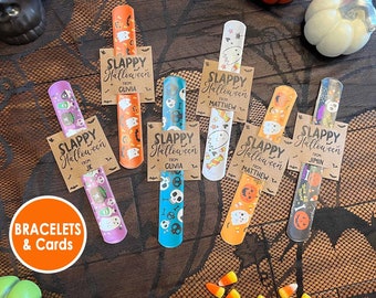 Halloween Party Favors, Slappy Halloween Slap Bracelets, Halloween Treats for School Class Non Candy Free