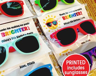 Beach Party Favors for Kids, Sunglasses Summer Birthday Party Favor for Girls Boys