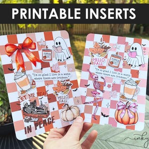 Fall Kindle Insert For Clear Case, PRINTABLE Insert Designed to Fit Paperwhite, Basic, Scribe, Oasis, Autumn Halloween Themed Cover