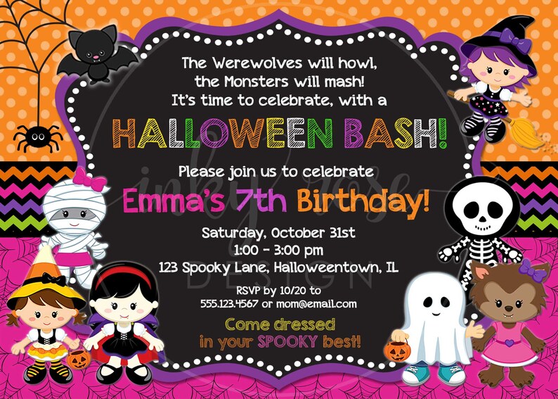 Halloween Birthday Banner PRINTABLE Halloween Banner Garland | Etsy