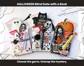 Blind Date with a Book Halloween Themed Gift for Women, Fall Autumn Bookish Gifts for Reader, Blind Book Date Night, Book Lover, Bookworm