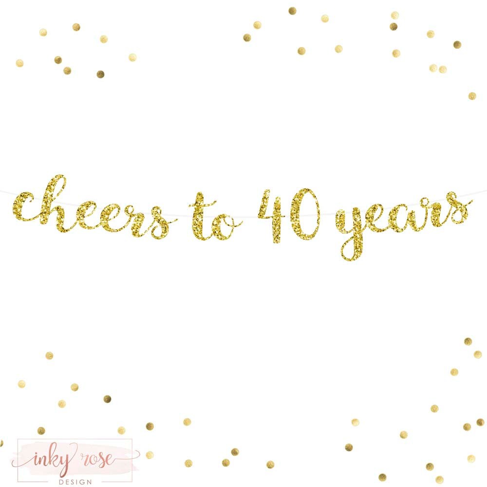 40th Birthday Decoration PRINTABLE Sign Gift for Women or Men - Etsy