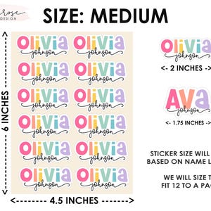 School Labels for Girls Boys Kids Teachers, School Stickers Labels ...