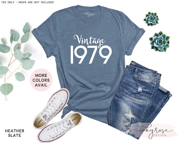 Birth Year Shirt 1979, Retro 1979 T-Shirt, 1979 Birthday Gift for Him or Her, Ready to Ship Graphic Tee, Unisex Shirt